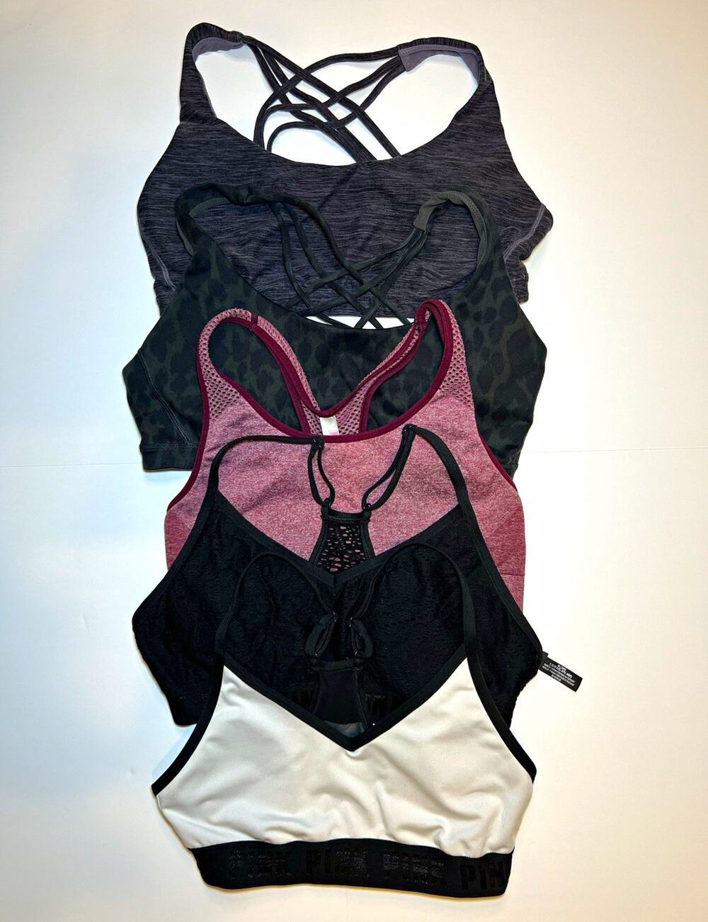 PINK SPORT Sports Bra Lot Mixed sizes L-S Wireless Pullover Racerback Multicolor